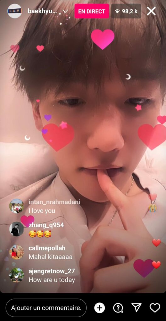 |baekhyunee_exo - instalive du 16 juillet 2023