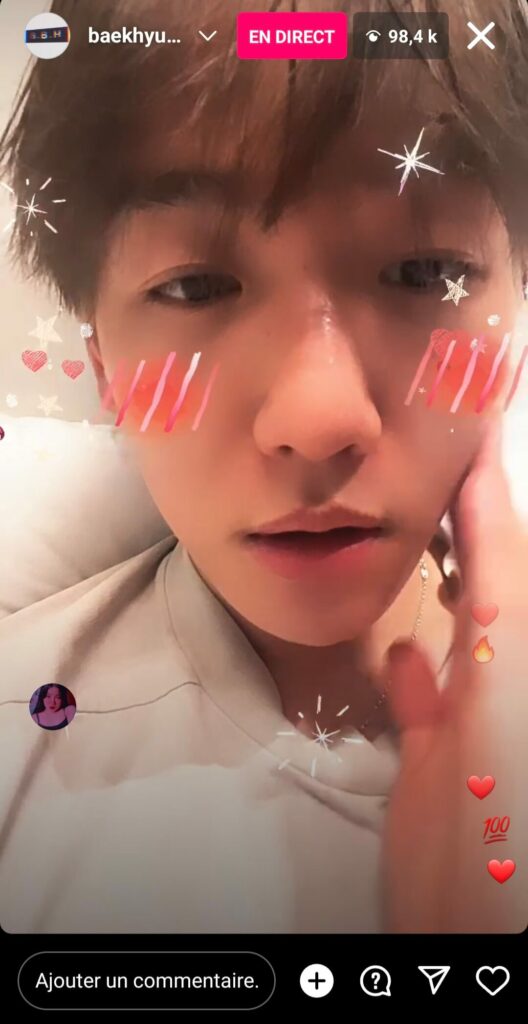 |baekhyunee_exo - instalive du 16 juillet 2023