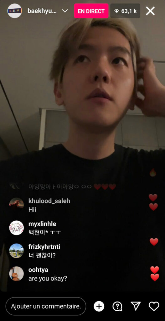 Baekhyun |instalive du 07 août 2023