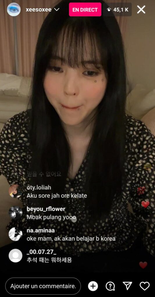 instalive du 25 09 2023 - Han So-hee