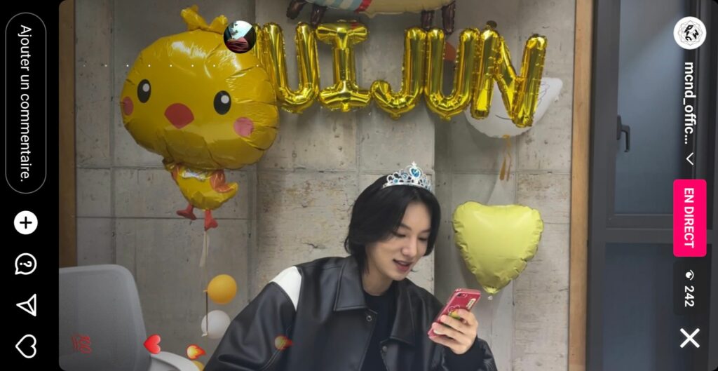 MCND instalive du 07 10 2023 pour l'anniversaire de Hui jun