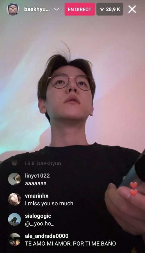 Instalive du 01/12/2023 Baekhyun