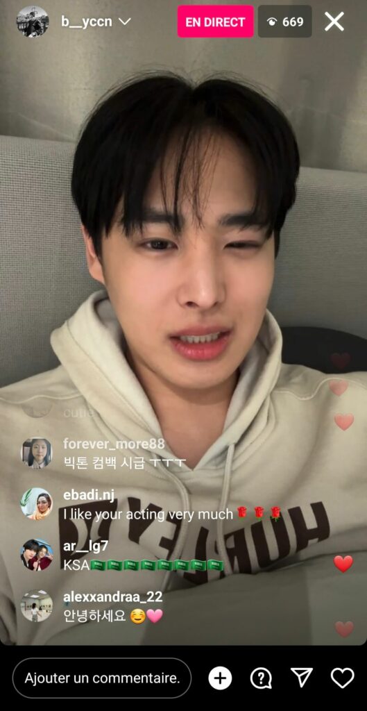 instalive du 03 12 2023 Choi Byung-chan