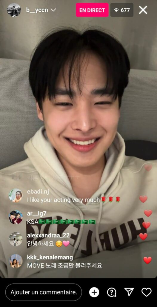 instalive du 03 12 2023 Choi Byung-chan