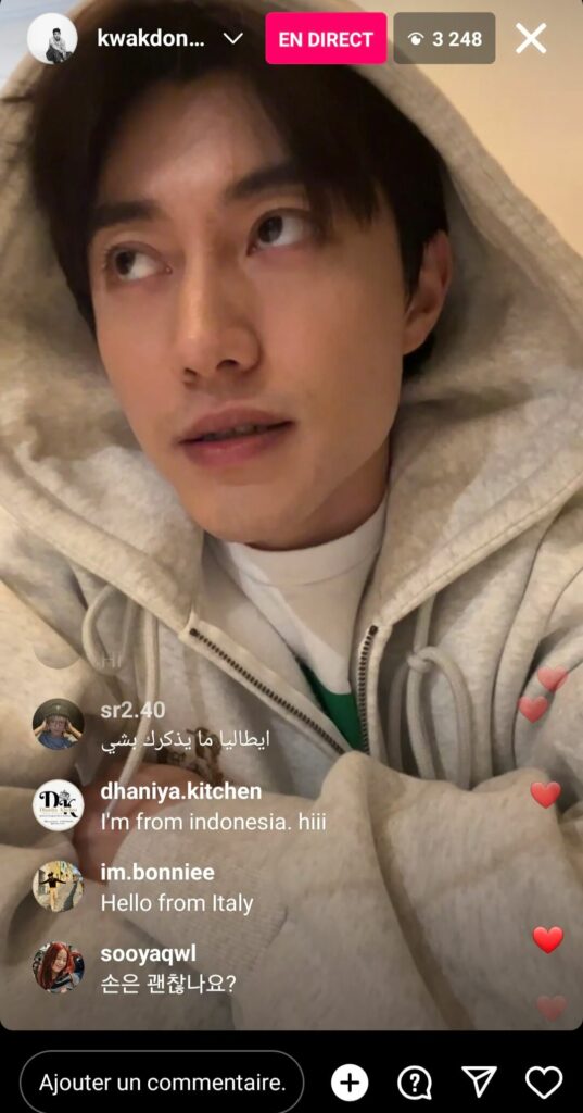 |Instalive du 02 décembre 2023 Kwak Dong-yeon