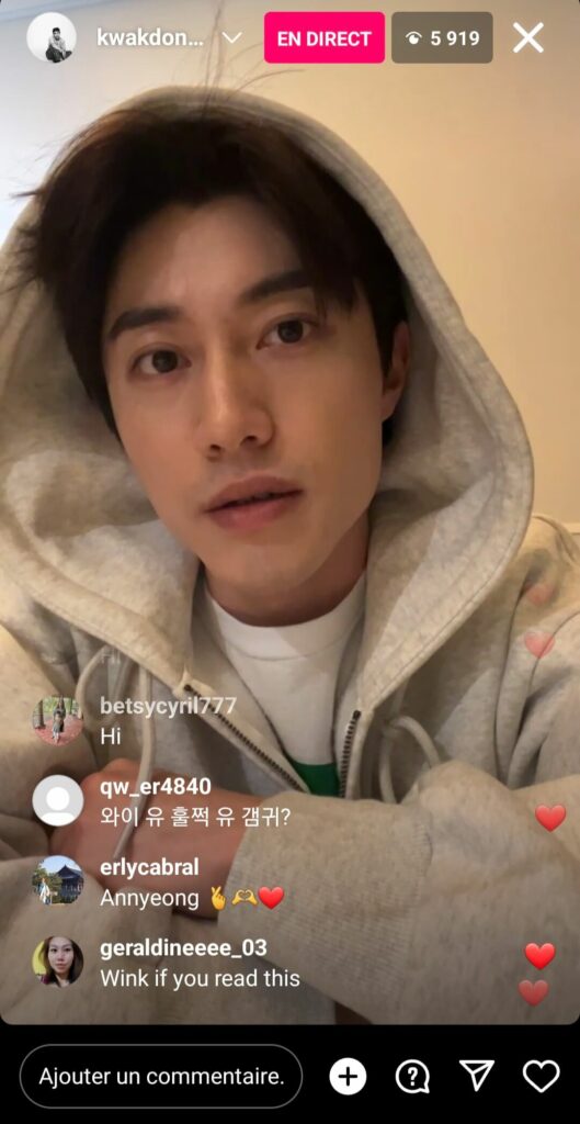 |Instalive du 02 décembre 2023 Kwak Dong-yeon