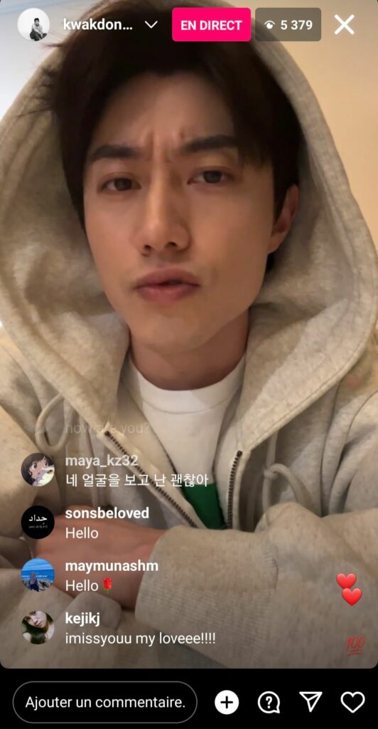 |Instalive du 02 décembre 2023 Kwak Dong-yeon