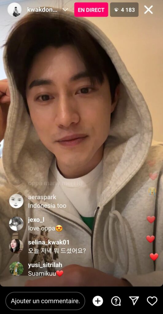 |Instalive du 02 décembre 2023 Kwak Dong-yeon