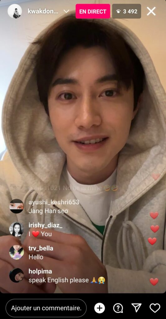 |Instalive du 02 décembre 2023 Kwak Dong-yeon