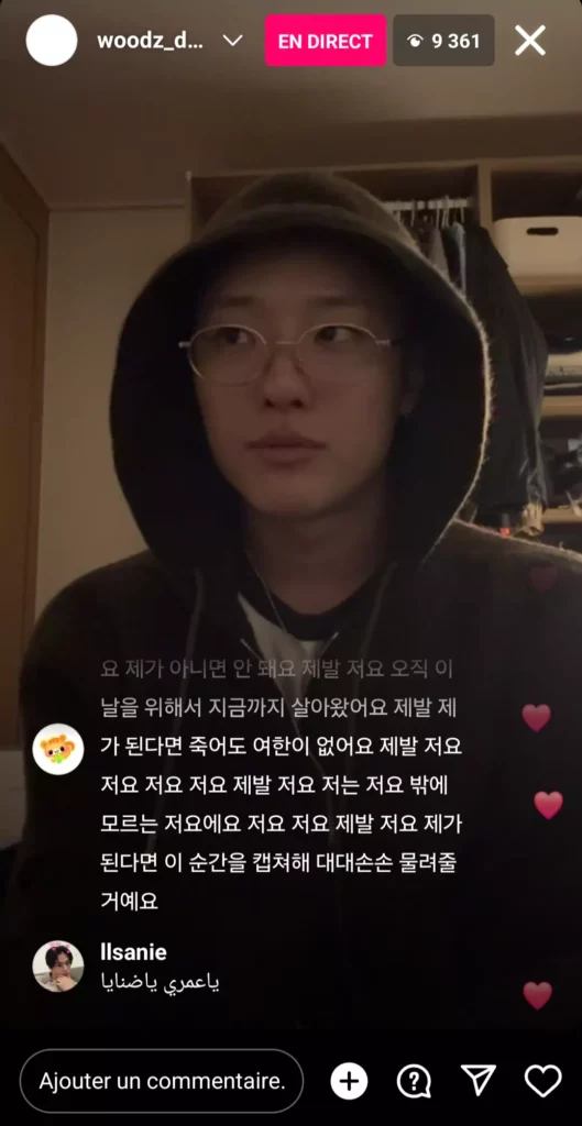 instalive du 21/01/2024 Woodz