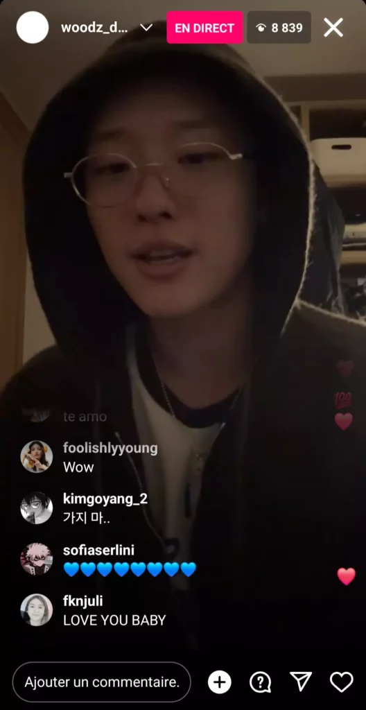 instalive du 21/01/2024 Woodz