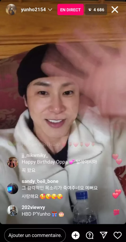 Yunho instalive du 06 02 2024