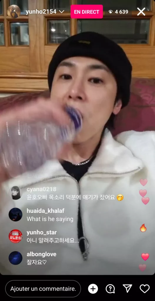 Yunho instalive du 06 02 2024