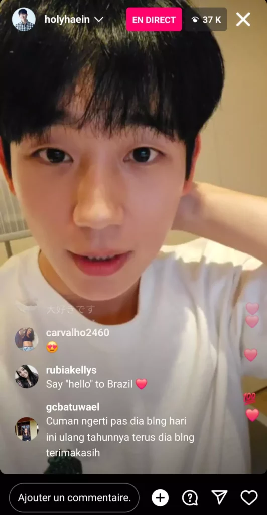 Jung Hae-in instalive 1er avril 2024