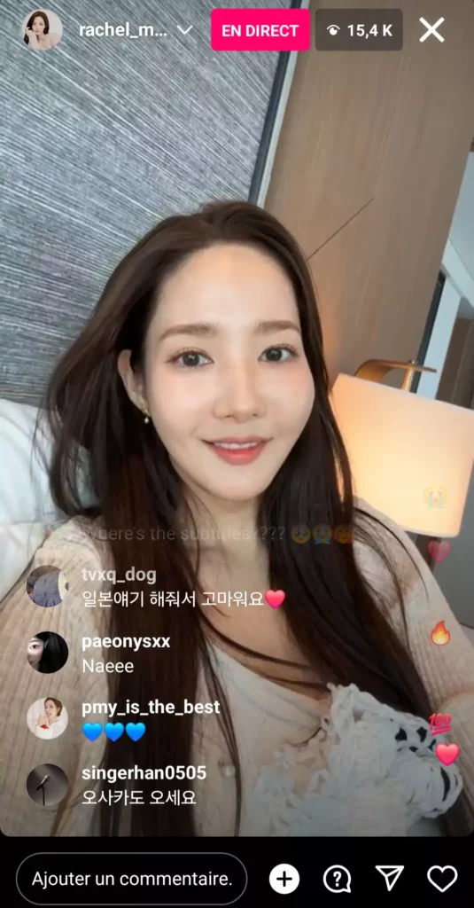 Instalive du 19/04/2024. Park Min-young