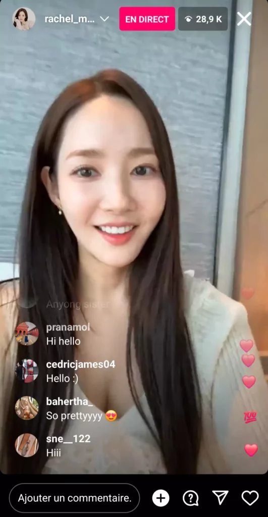 Instalive du 19/04/2024. Park Min-young