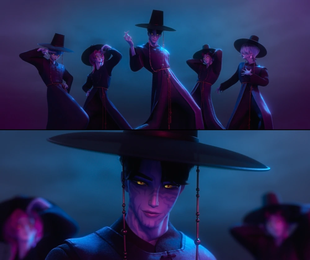 kpop demon hunters Sony pictures animation Jinu et les Saja boys
